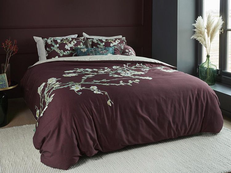 Beddinghouse x Van Gogh Blossom - Dark Red