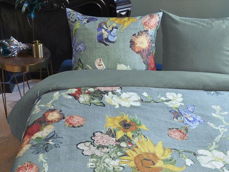 Beddinghouse x Van Gogh Museum Partout des Fleurs - Green
