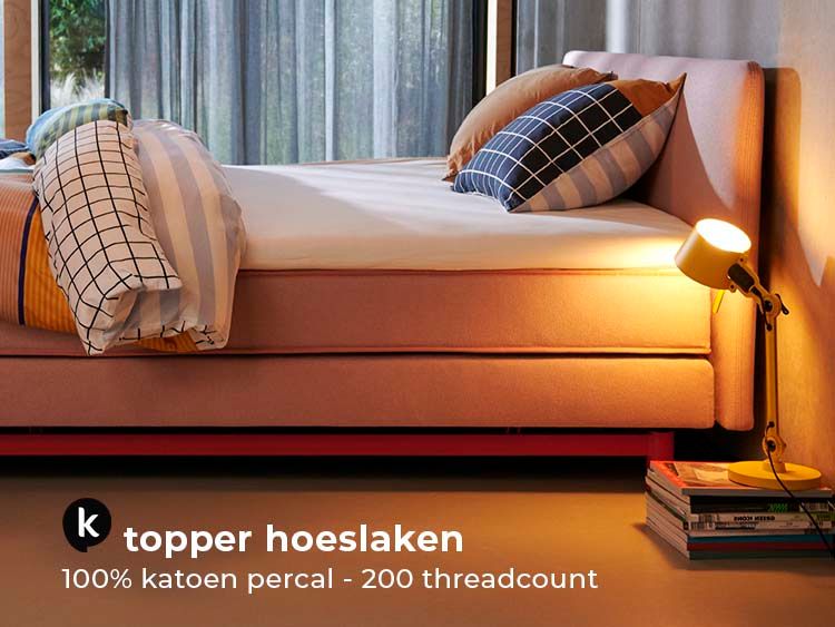 Dommelin Topperhoeslaken Percal Split