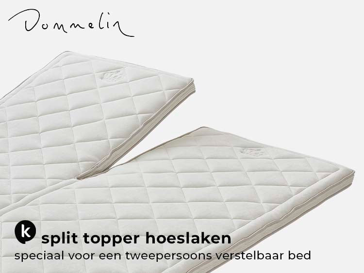Dommelin Topperhoeslaken Katoen Split-Antiekblauw-551-K